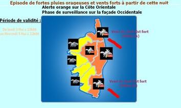 Alerte météo au niveau local : Episode de mauvais temps jusqu'à demain milieu d'après-midi.