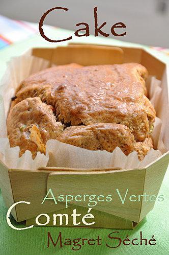 Cake aux Asperges vertes, Comté et Magret séché 024