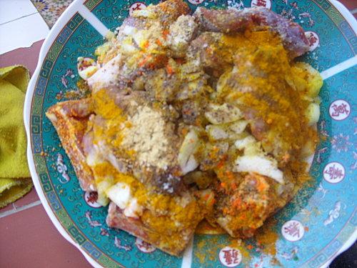 Tajine de veau aux courgettes panées au fromage