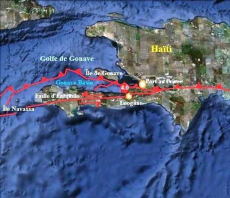 La faille d'Enriquillo se réactiverait-elle ? Une secousse de magnitude 4.0 à quelques hectomètres de Léogâne, dans le Golfe de Gonave.