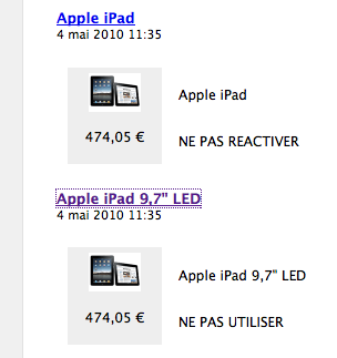 L’iPad vendu 499€ selon la FNAC ?