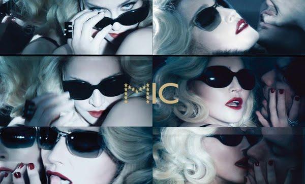 Madonna pour la promotion de MDG en couverture du Harper's Bazaar Russe