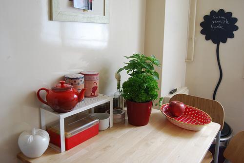 Déco de printemps, et jolies boites à thé…