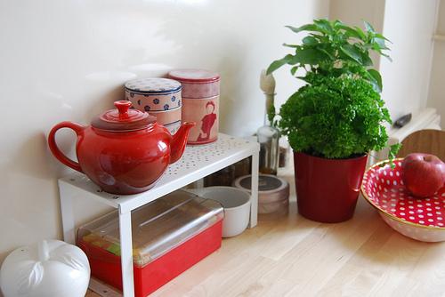 Déco de printemps, et jolies boites à thé…