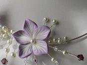 Collier Mariage "Douceur" fleurs violette