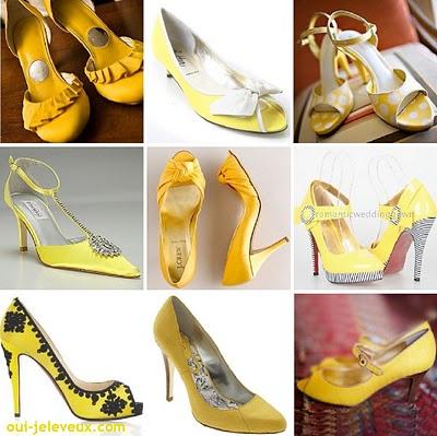 Des chaussures de mariage jaunes ? Oui, je le veux !