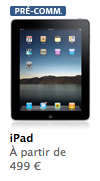 Pré-commandes iPad lancées et prix des accessoires