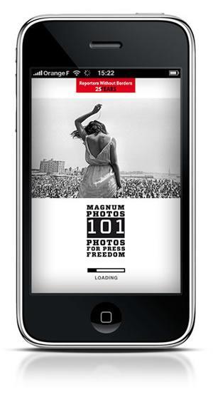 L’application iPhone Magnum Photos/Reporters sans frontières disponible