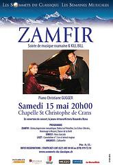 Flûte de pan et piano: samedi 15 mai à la chapelle de Crans