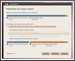 [Les outils de formatage et de partitionnement proposés par Ubuntu]