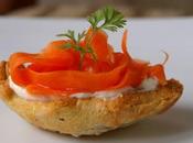 Barquettes carottes marinées gingembre l'ail