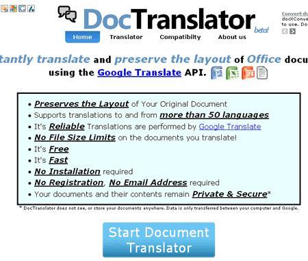 Traduction en ligne de documents Office