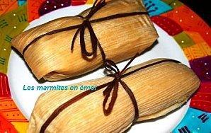 Les marmites en émoi - Tamales aux poires et chocolat