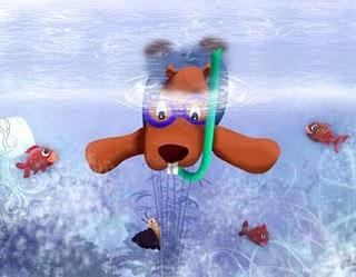 Monsieur castor fait de la plongé