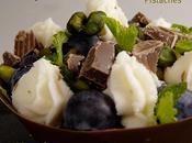 Tartelette coque chocolat myrtilles /pistaches/menthe