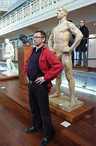 Alain Dautriche devant son idole