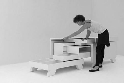Un meuble de rangement modulaire de Martin Sämmer