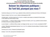 Baisser dépenses publiques l'ont fait, pourquoi nous