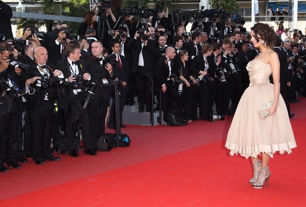 Mallika Sherawat à la première de Wall Street au à Cannes.