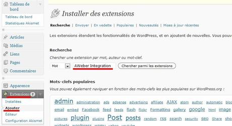 Comment vendre ses produits via Aweber– Partie 2 wordpress aweber