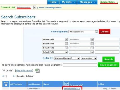 Comment vendre ses produits via Aweber– Partie 2 liste abonnés aweber