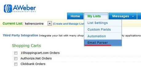Comment vendre ses produits via Aweber– Partie 2 email parser