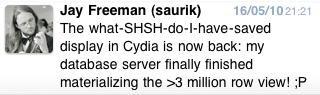 Saurik a réintégré la sauvegarde des SHSH depuis Cydia
