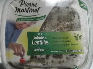 Salade de lentilles lyonnaise Pierre Martinet