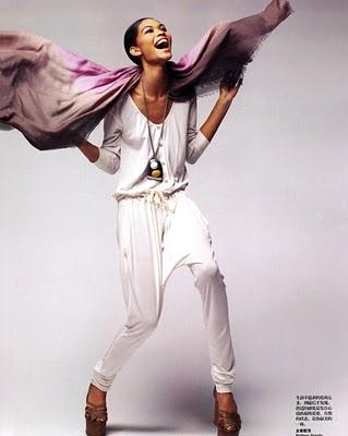 Chanel Iman par Thomas Schenk dans Vogue China en juin 2010