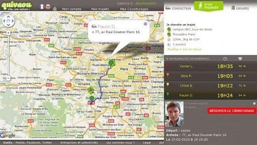 Covoiturage - QuiVaOu.com - covoiturage temps réel
