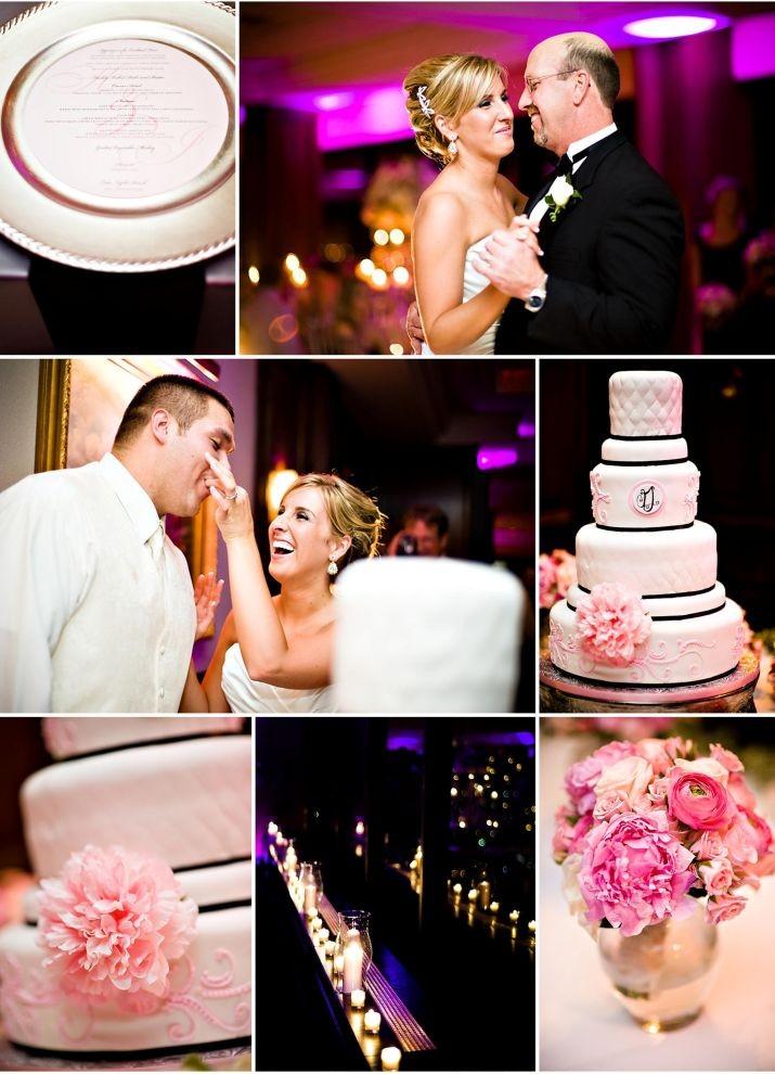 Vrai mariage noir blanc et violet luxueux