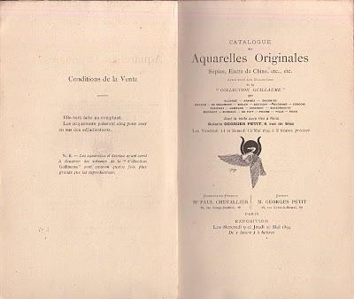 Catalogue des aquarelles originales de la Collection Guillaume. 1894.