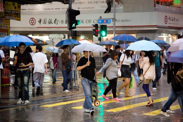 Hong Kong sous la pluie