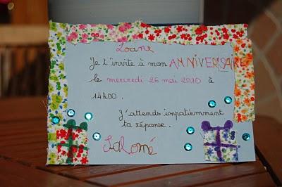 création de cartes d'invitation d'AnnIveRsAirE!!!!!!