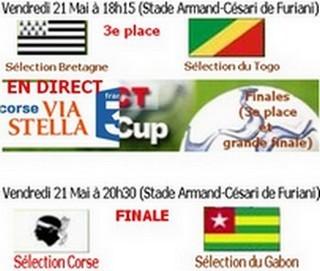 Corsica Football Cup : 2ème demi-finale : Sélection Corse 2-0 Bretagne.