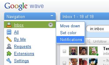 NotificationsMenu Google Wave est ouvert à tous 
