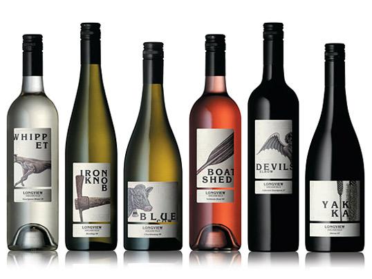 Les étiquettes des vins du domaine Longview Estate by Voice…