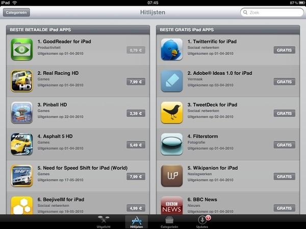 Le Store iPad France est disponible..