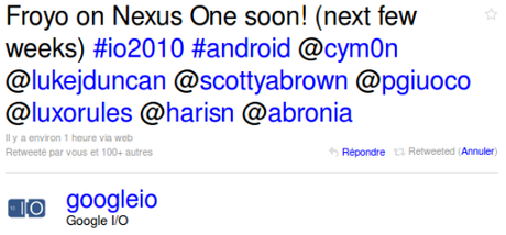 Le Nexus One profitera d’Android 2.2 dans les prochaines semaines