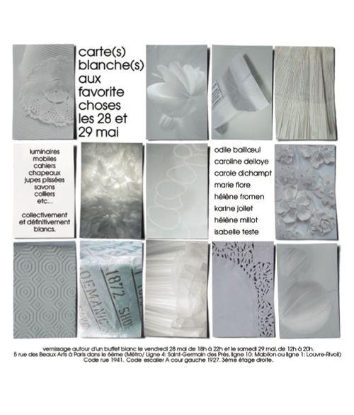 Invitation cartes blanches