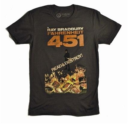 Fahrenheit 451 book cover t-shirt
