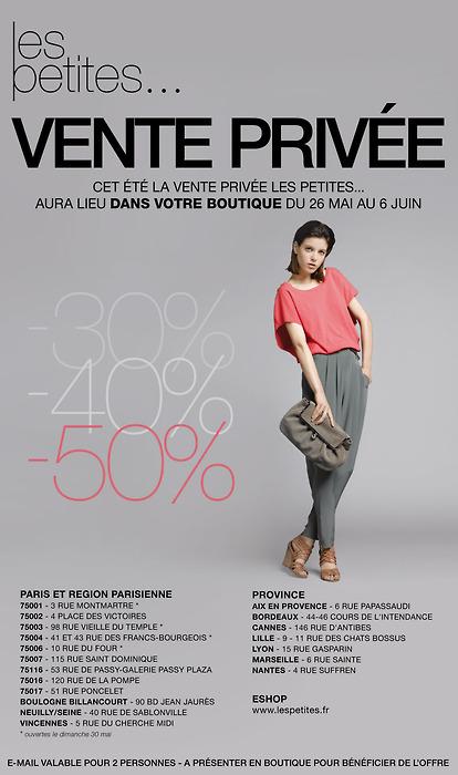 Vente privée Les Petites  Du mercredi 26 mai jusqu’au...