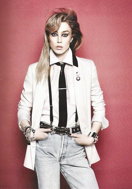 ♠ Raquel Zimmermann rock & masculine pour Vogue France ♠