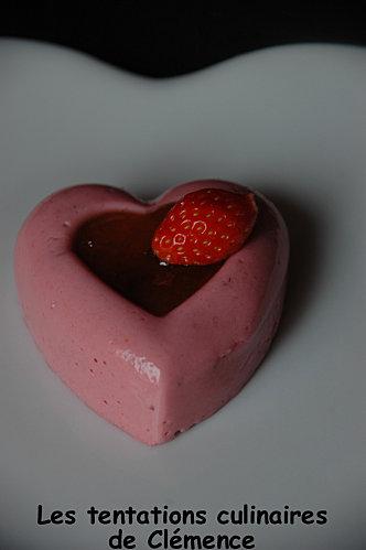 coeur fondant de fraise, au coeur de rhubarbe