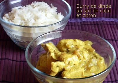 Curry de dinde au lait de coco et au citron