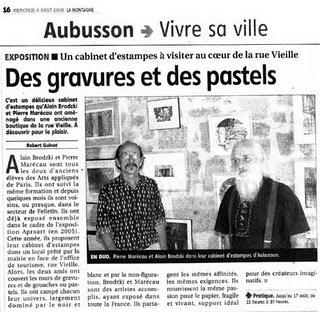 Deux des artistes de CETIL'Art au coeur d'Aubusson...