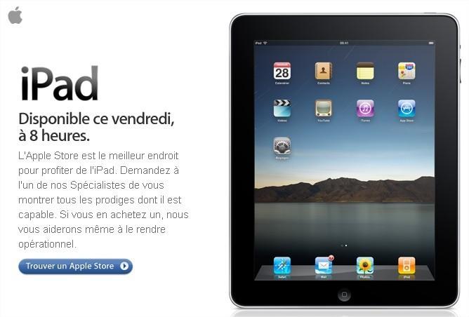 L’iPad sera disponible ce 28 mai