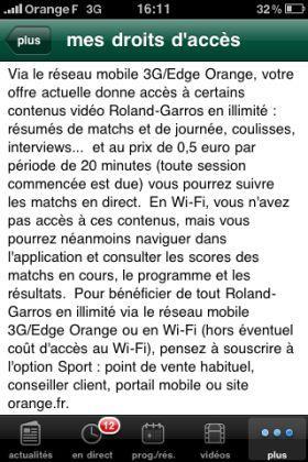 Roland Garros iPhone : un gratuit pas si gratuit