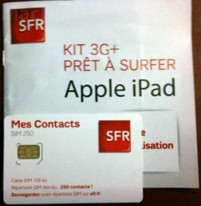 Les cartes micro SIM SFR pour iPad arrivent