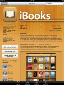 iBooks et la suite iWork disponible sur l’appstore iPad